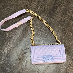 Lavender Chain Shoulder Bag